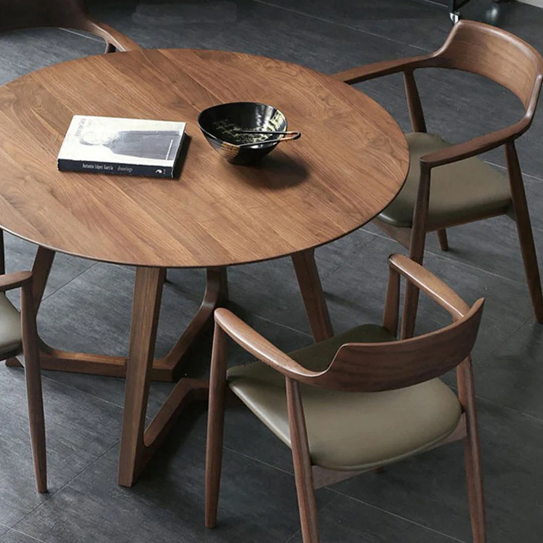Round Double Pedestal Dinette Table Pine Uni Wood Dining Room Furniture 31