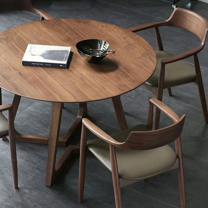 Round Double Pedestal Dinette Table Pine Uni Wood Dining Room Furniture 31