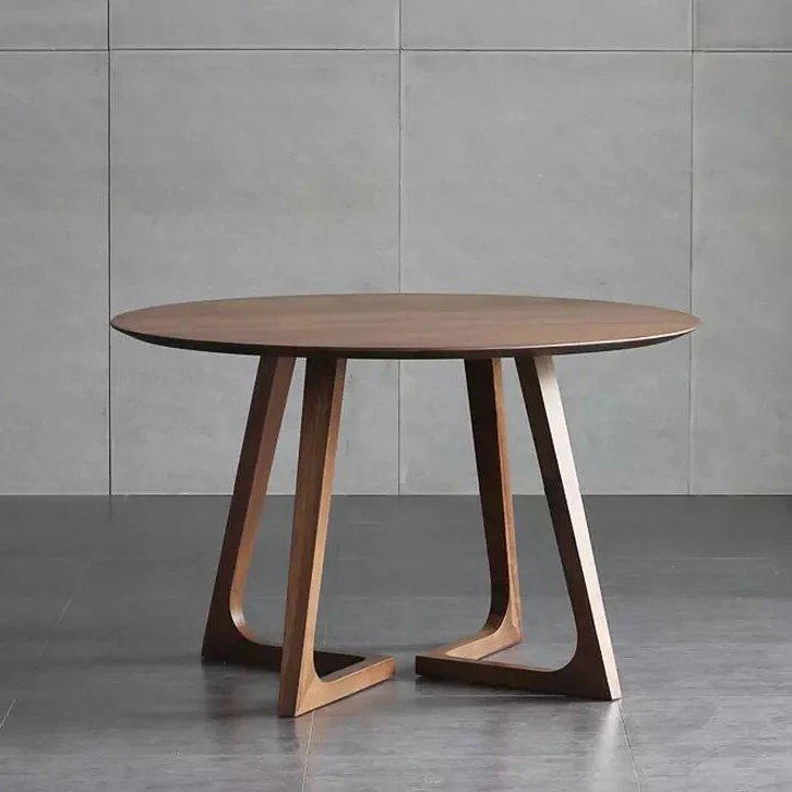 Round Double Pedestal Dinette Table Pine Uni Wood Dining Room Furniture 31