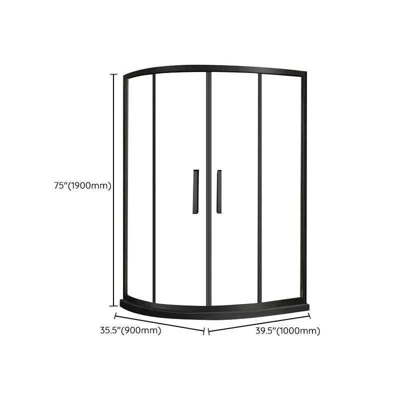 Round Double Sliding Shower Enclosure Corner Tempered Glaswerk Shower Enclosure 31