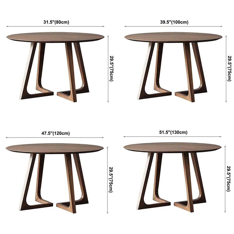 Round Tweevoudig Pedestal Dining Site Table Contemporary Style Dinette Table 31
