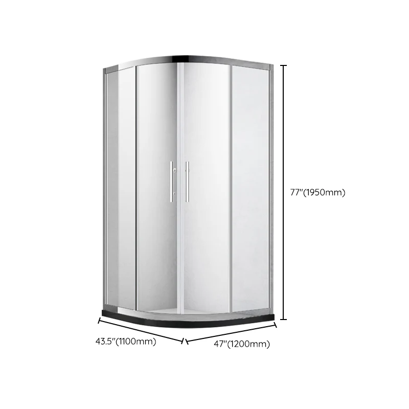 Rounded Shower Enclosure Tweeling Sliding Corner Shower Enclosure 33l