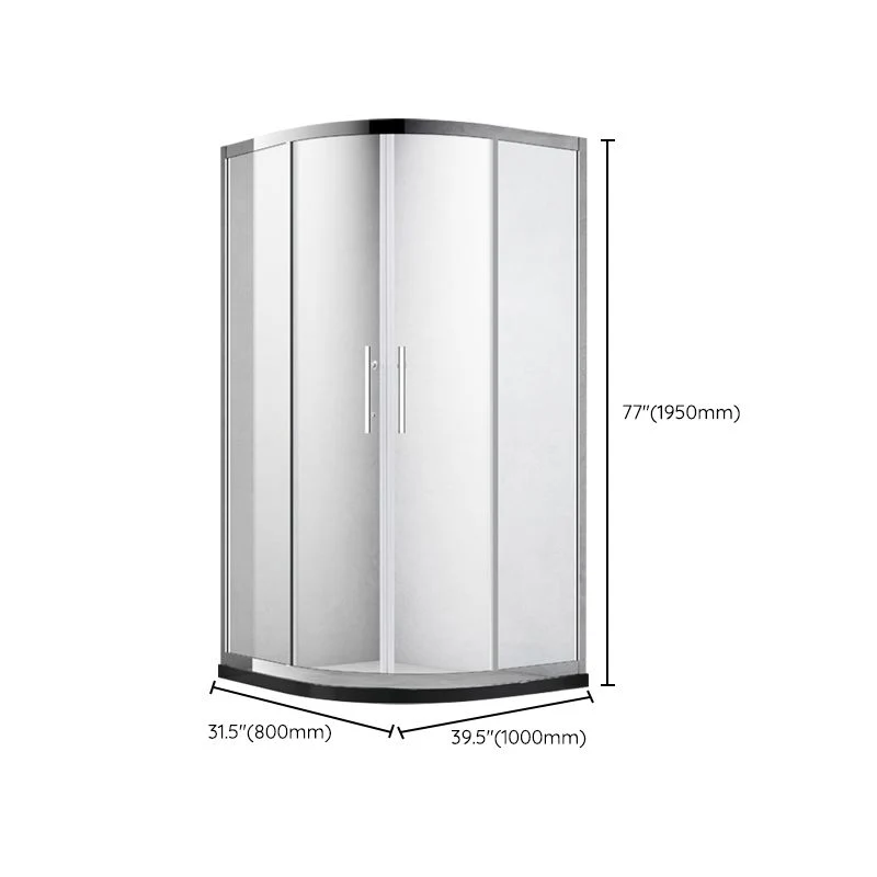 Rounded Shower Enclosure Tweevoudig Sliding Corner Shower Enclosure 33l