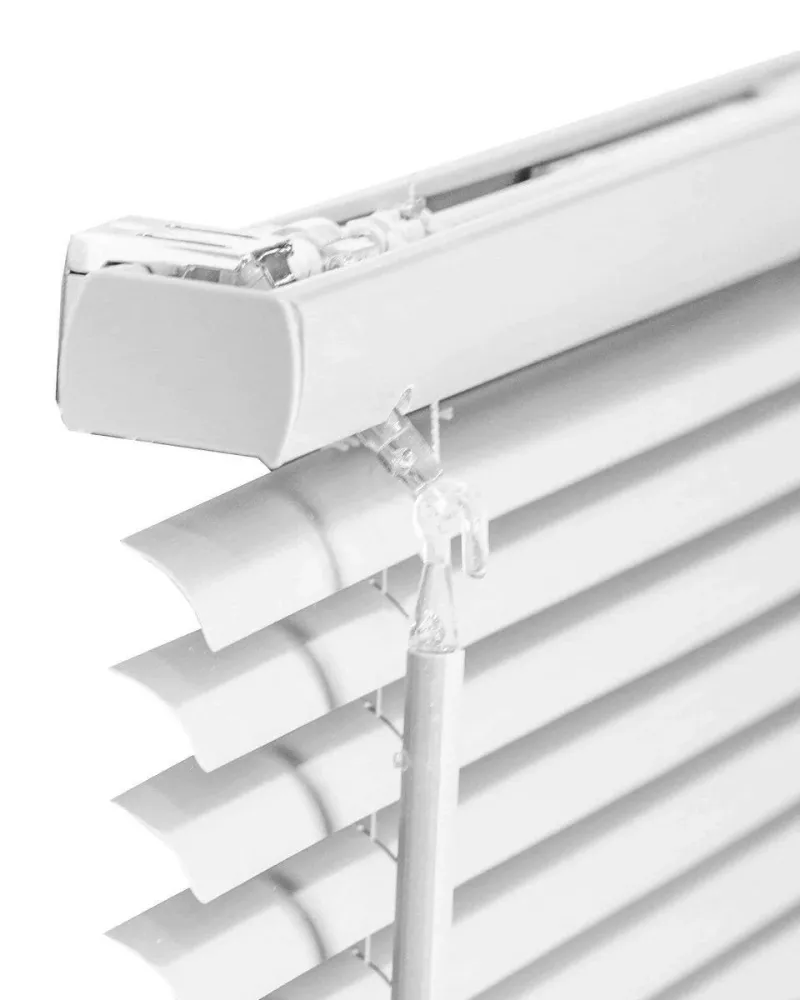 SABER SELECT 1 . White Cordless Vinyl Pocket Blinds (59 . x 48 .)