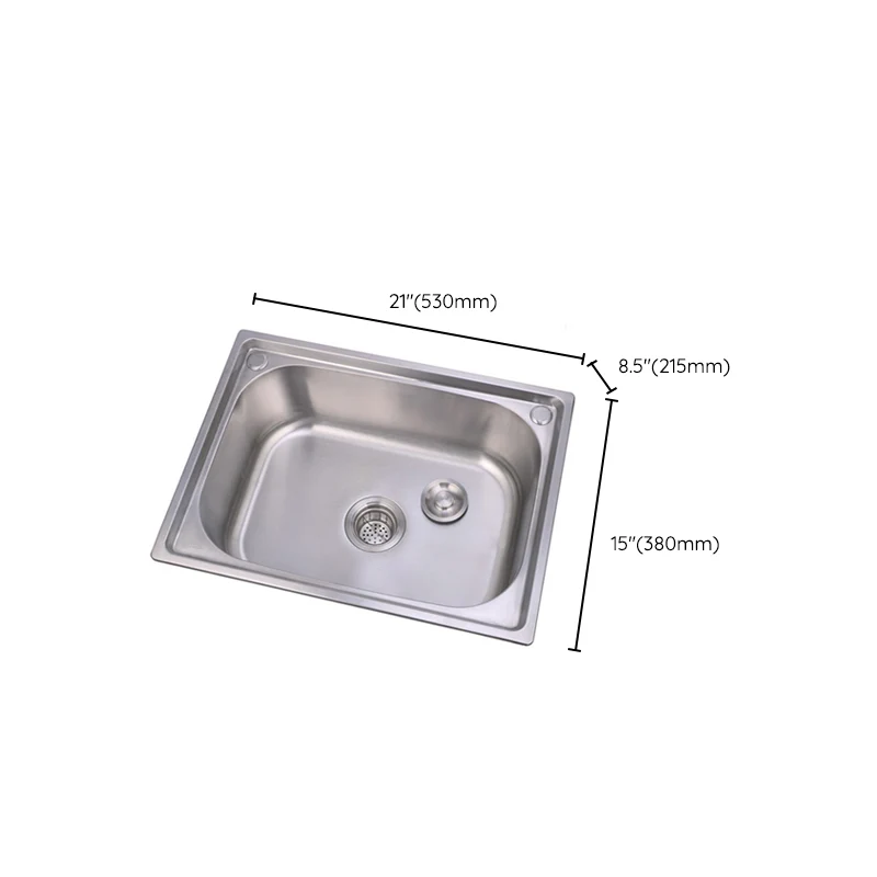 Scratchproof Kitchen Sink Roestvrij staal Steel 1 Holes Drop- Kitchen Sink Only 201