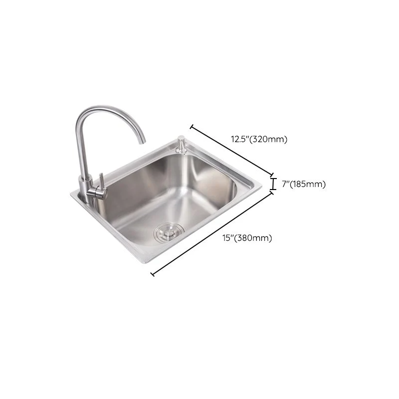 Scratchproof Kitchen Sink Roestvrij staal Steel 1 Holes Drop- Kitchen Sink Only 201