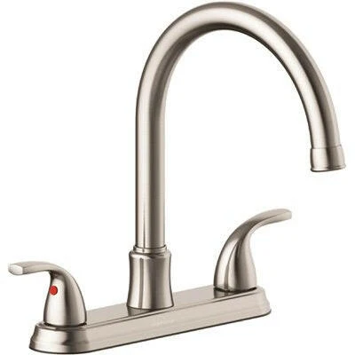 Seasons Raleigh Two-Handle Gooseneck Kitchen Faucet roestvast Steel)
