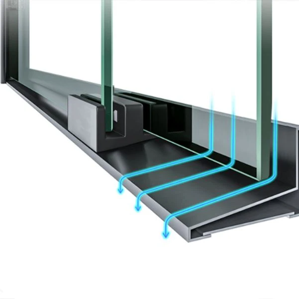 Semi-frameless Tweemaal Sliding Shower Door, One-line Shower Room Partition Black
