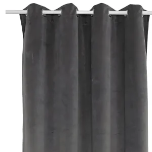 Set 2 gordijnen LUXE - Polyesterfluweel- 140x260cm - Grijs