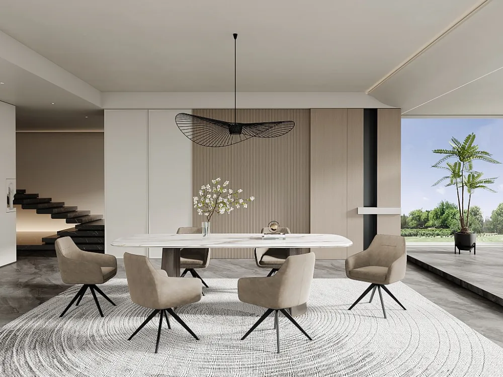 Set van 2 stoelen MUSE - Met armleuningen - Stof - Lichtbruin