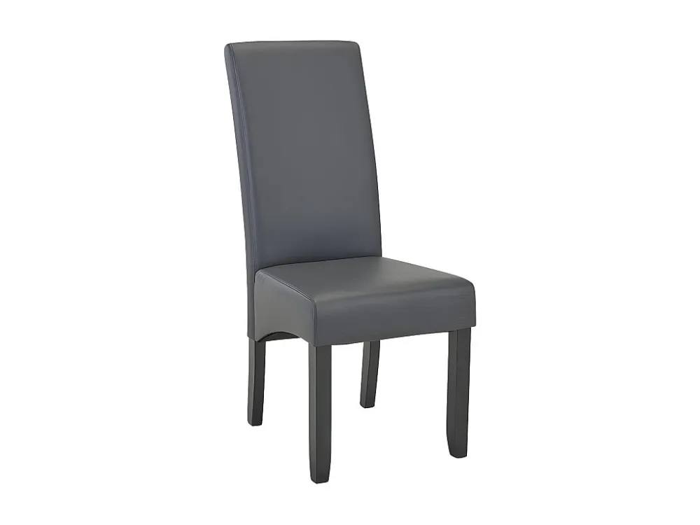 Set van 2 stoelen ROVIGO - Kunstleer - mat grijs