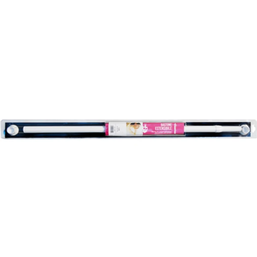 Shower rod 1 uitrekbaar side painted white aluminum