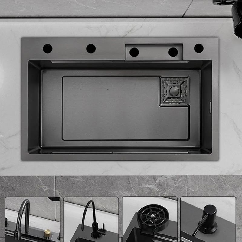 Single Basin Kitchen Sink Contemporary Niet-roestend Steel Kitchen Sink 27l