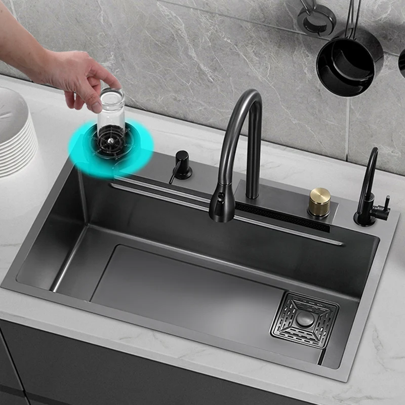 Single Basin Kitchen Sink Contemporary Niet-roestend Steel Kitchen Sink 27l