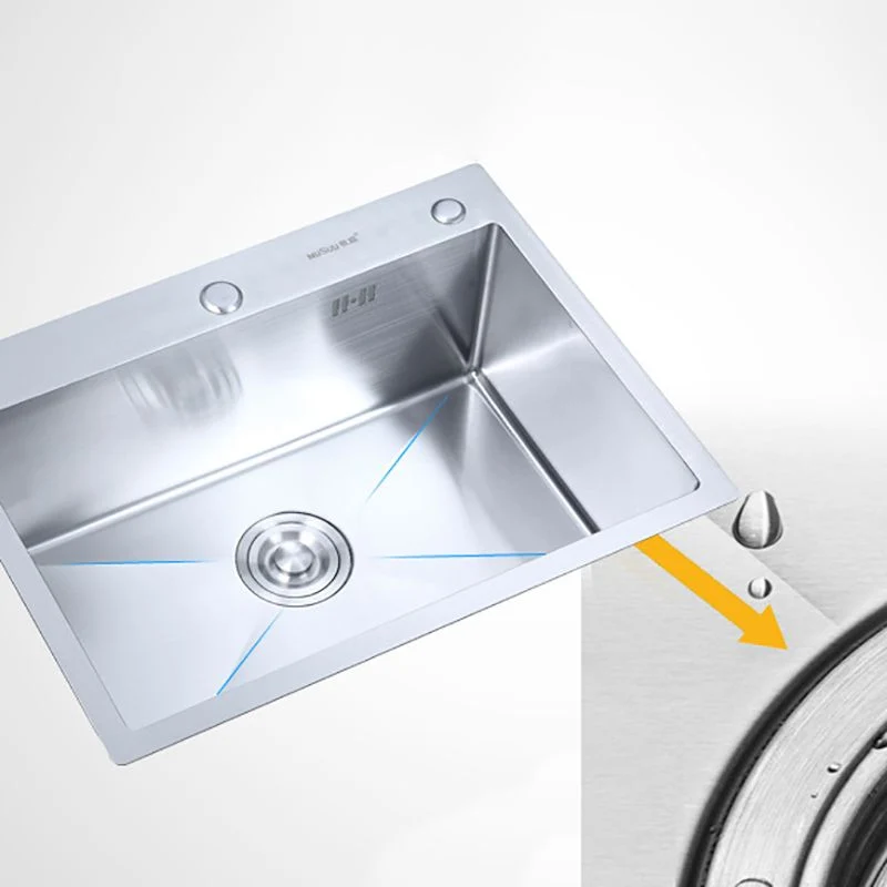 Single Bowl Kitchen Sink Stainless Staalsoort Kitchen Sink(Not Included Faucet) Stainless