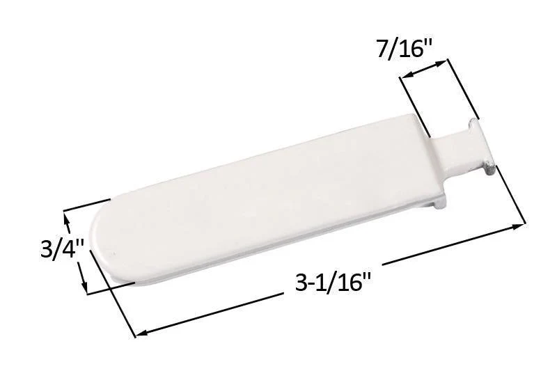 Single Hung Window Slide T-Pivot Bar - White
