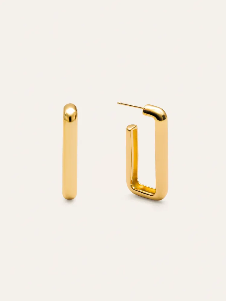 Single Pipe Verguld Earrings