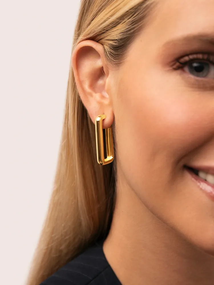Single Pipe Verguld Earrings