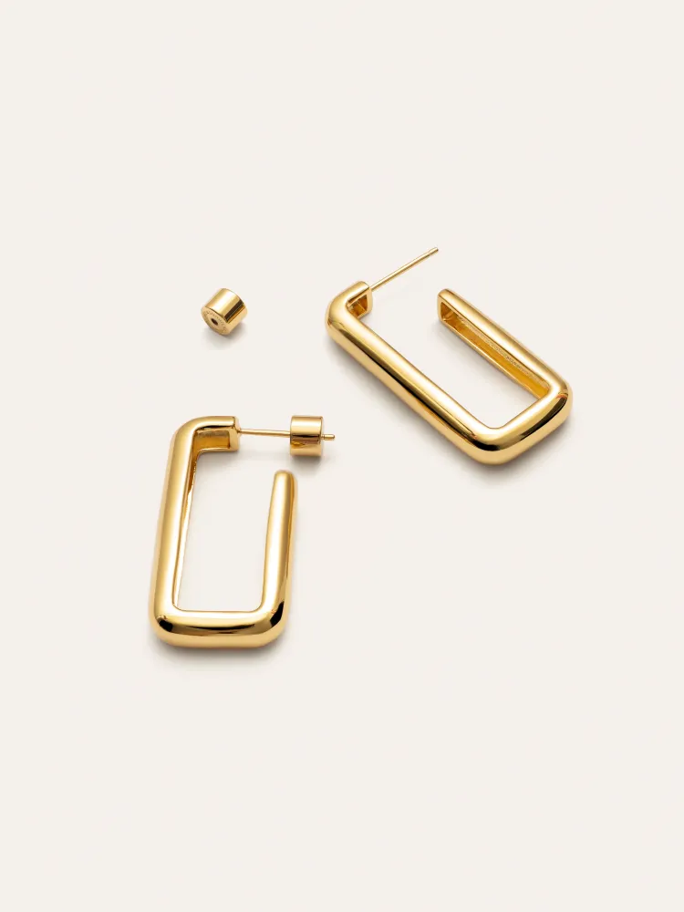 Single Pipe Verguld Earrings