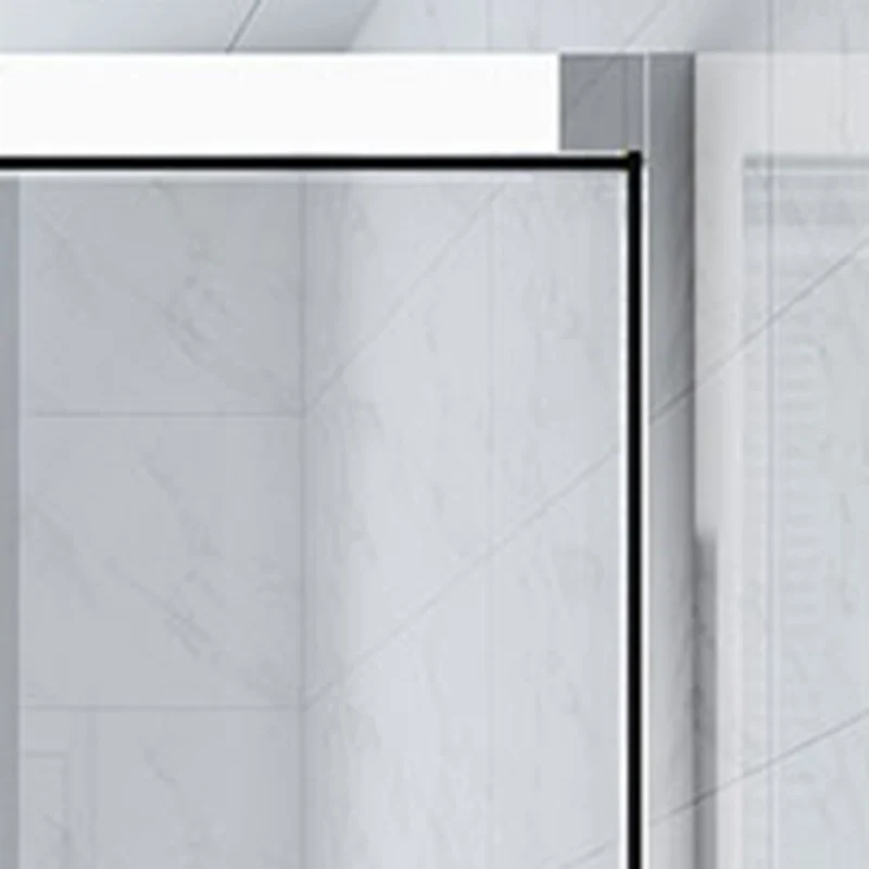 Single Sliding Semi-Frameless Shower Doors Tempered Glashelder Shower Door Silver