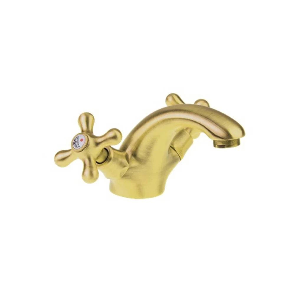 Single-hole faucet washbasin Iris series model IRV075BR bronzed Paffoni