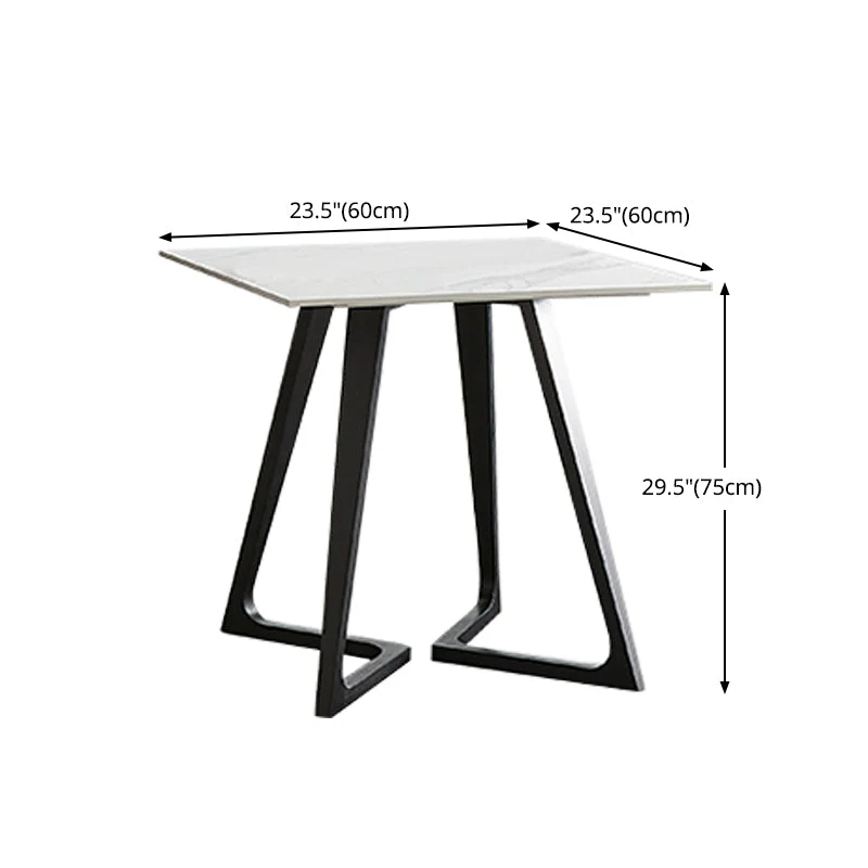 Sintered Stone Dining Table Industrial Tweevoudig Pedestal Table Dining Room 23
