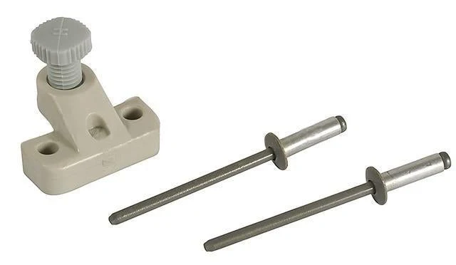 Sliding Window Lock 2 Rivets - Grey