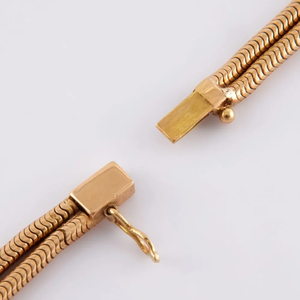 Snake tweevoudig chain necklace
