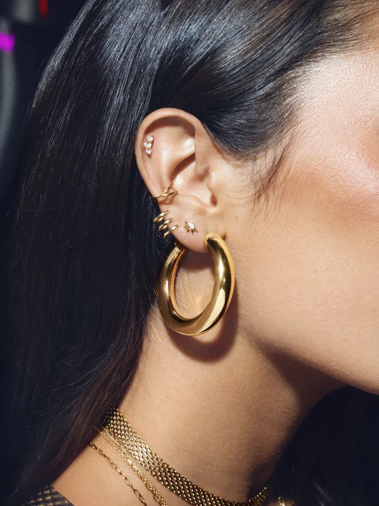 Solar Gold Solo Earring