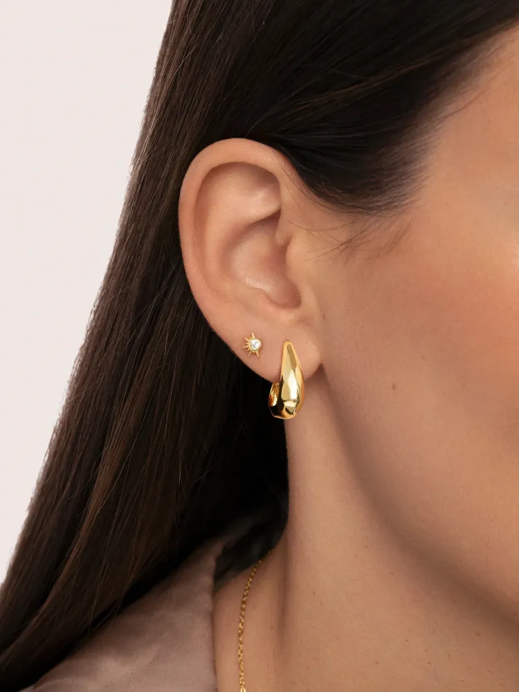 Solar Gold Solo Earring