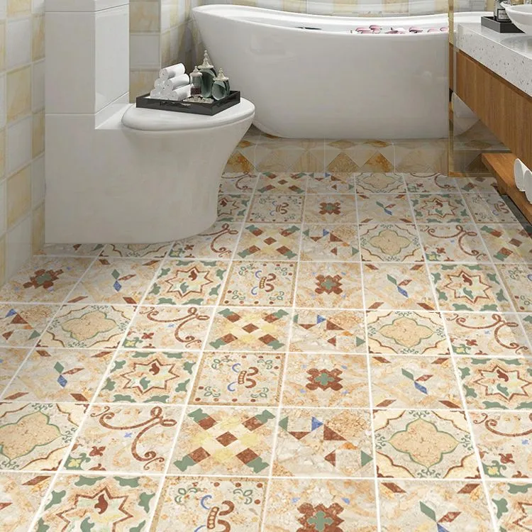 Spanish Pattern Singular Tile Mildew Resistant Peel & Stick Tile Backsplash Wall Beige