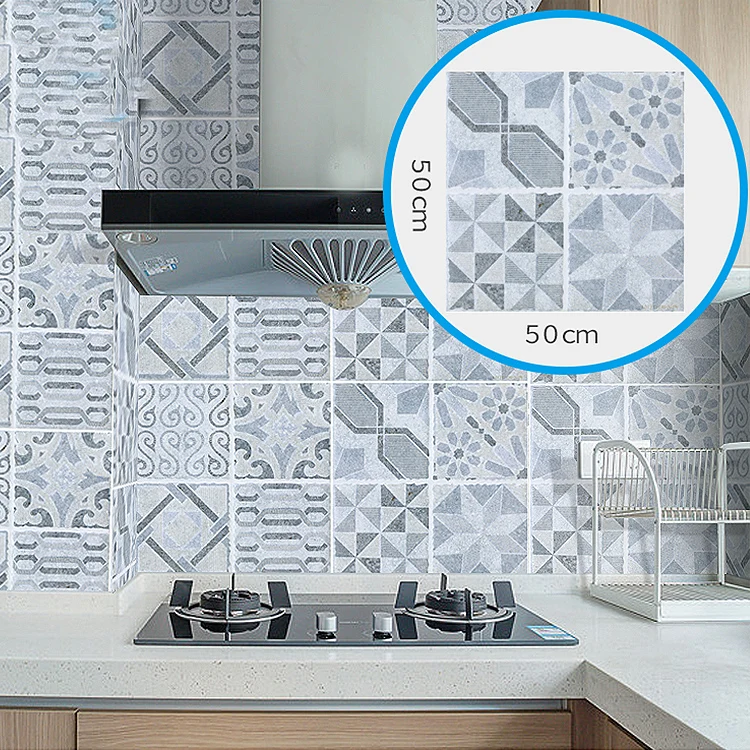 Spanish Pattern Singular Tile Mildew Resistant Peel & Stick Tile Backsplash Wall Beige