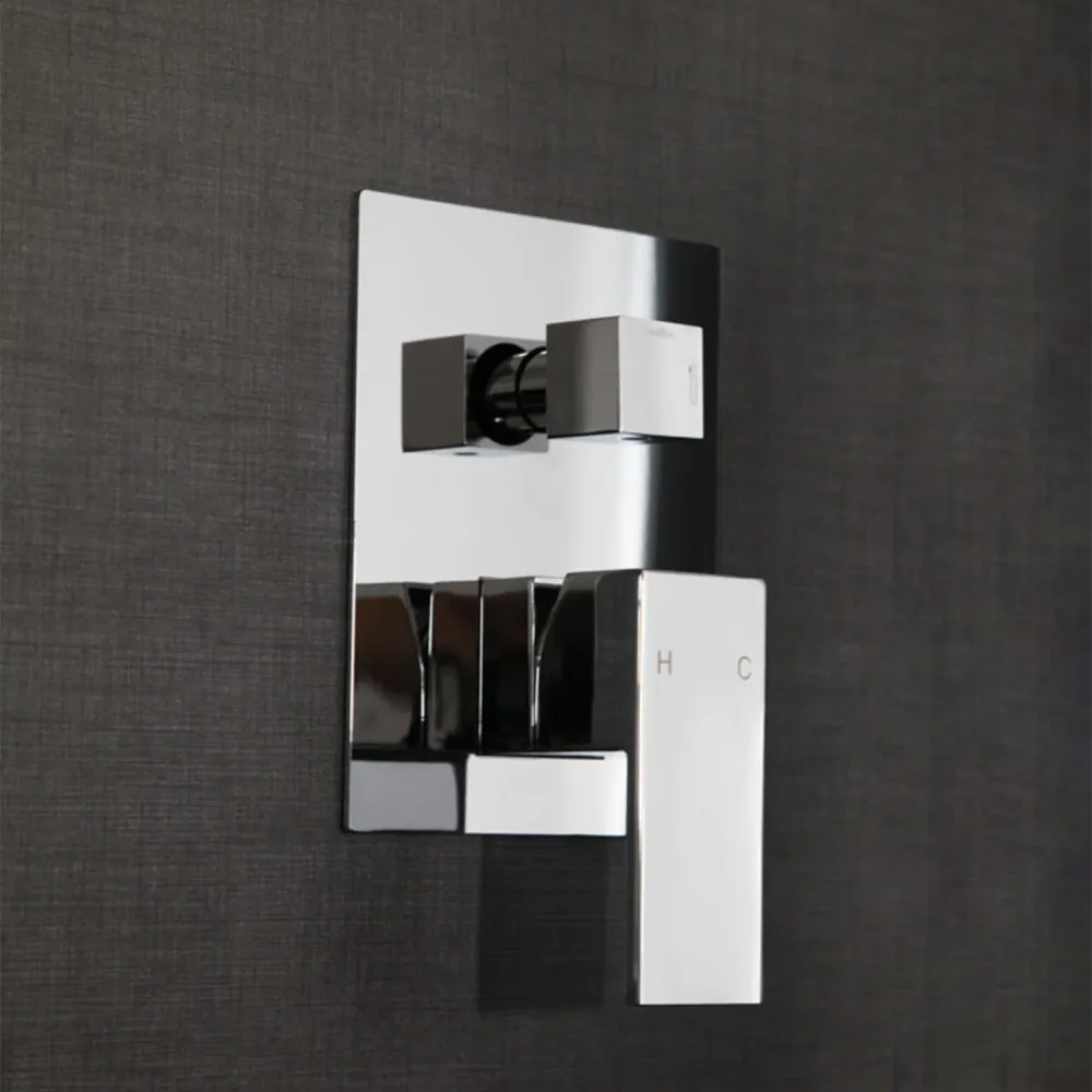 Square built- mixer shower 2-way diverter RubiFlux Square Mud - Mud Asgrijs
