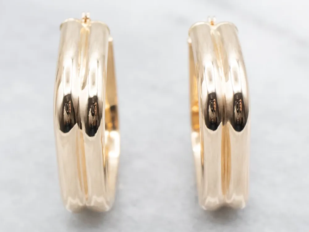 Squared Duo Tube Hoop Earrings