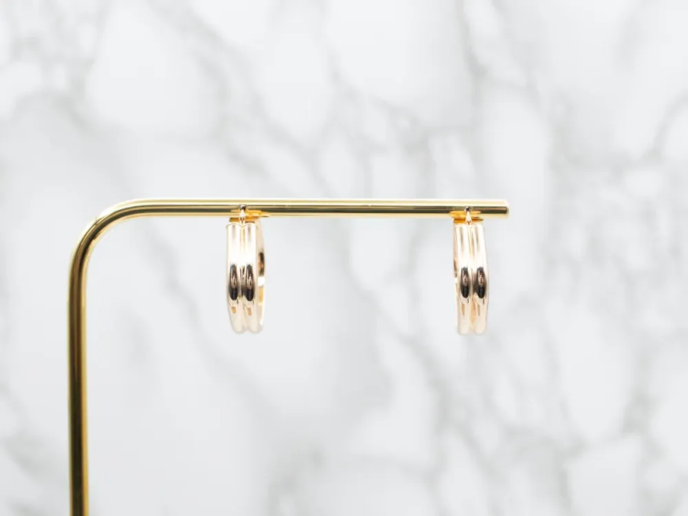 Squared Duo Tube Hoop Earrings