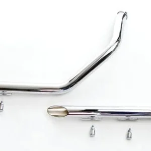 Staggered Dual Drag Pipes Exhaust Metaalglans Harley-Davidson