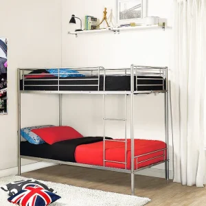 Stapelbed DUOTIS II - 2 x 90 x 190 cm - Zilver