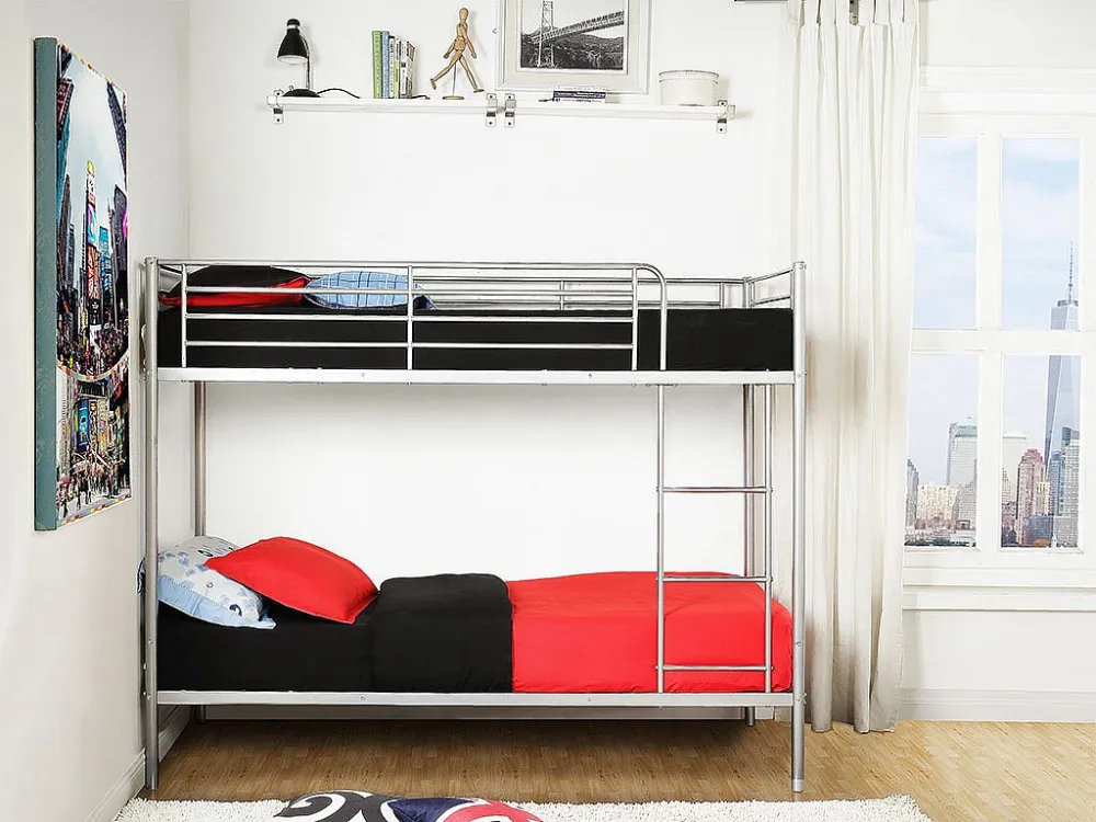 Stapelbed DUOTIS II - 2 x 90 x 190 cm - Zilver