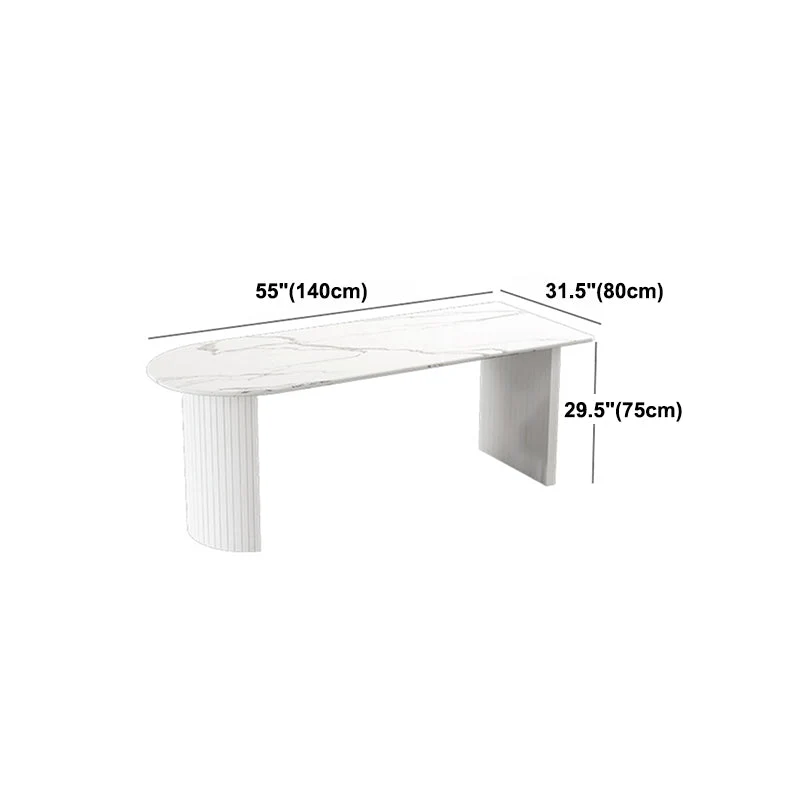 Stone Duo Pedestal Dining Table Simplicity Style Dining Room Table Home 31