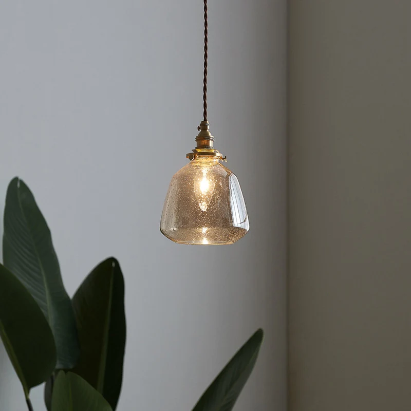 Taps toelopende glazen hanglamp Eenvoud 1 lamp Restaurant hanglamp