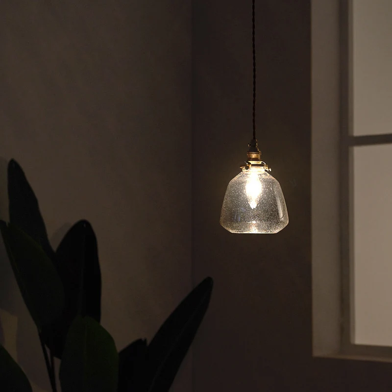 Taps toelopende glazen hanglamp Eenvoud 1 lamp Restaurant hanglamp