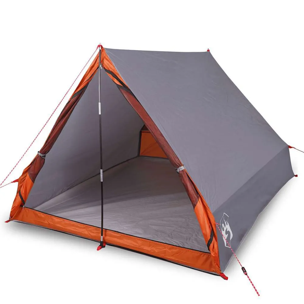 Tent -frame 2-persoons waterdicht grijs en oranje