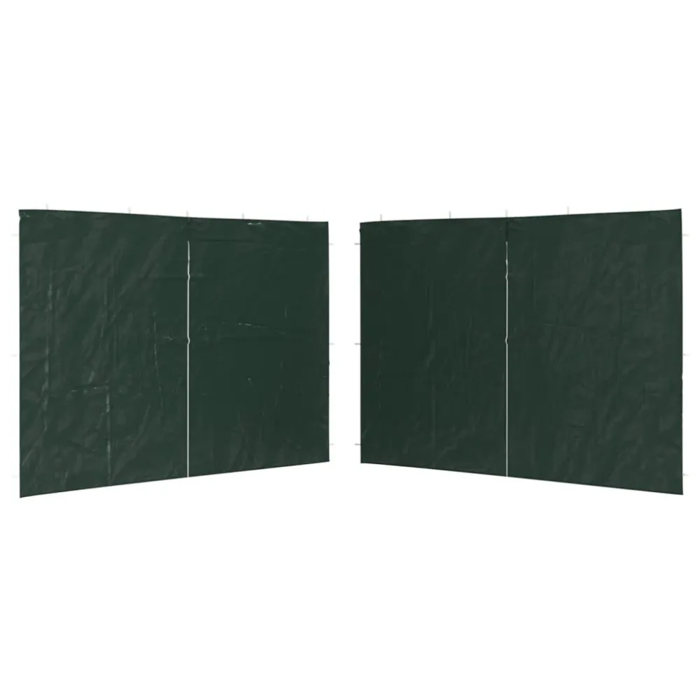 Tentwanden 2 st met ritssluiting PE groen