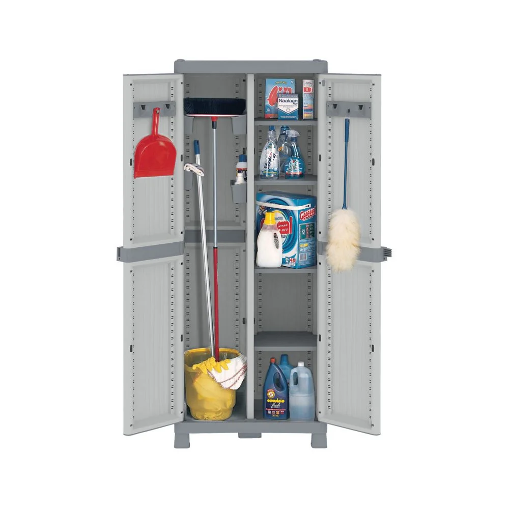 Terry Wave Wardrobe 2-Door Glass Door - Grauw