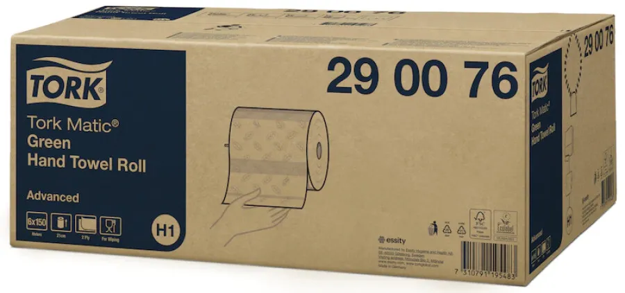 Tork Matic® handdoekrol Vergevorderd - 2-laags - groen - 290076