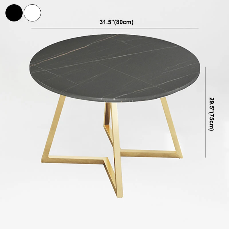 Traditional Luxury Round Duo Pedestal Home Furniture Stone Dining Table 31