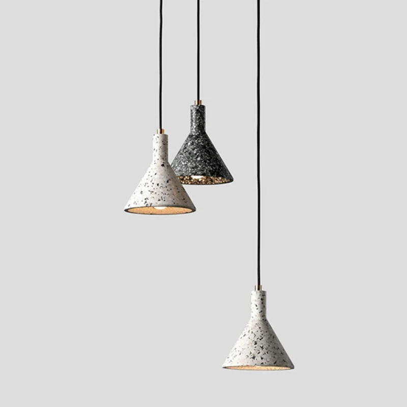 Trechter hanglamp Eenvoud Terrazzo Eetkamer hanglamp met één lamp