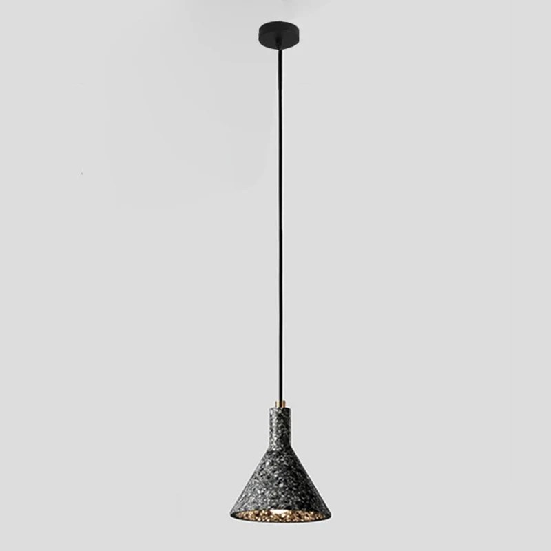 Trechter hanglamp Eenvoud Terrazzo Eetkamer hanglamp met één lamp