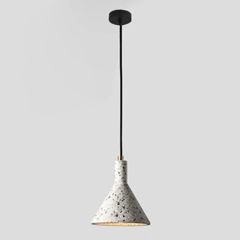 Trechter hanglamp Eenvoud Terrazzo Eetkamer hanglamp met één lamp