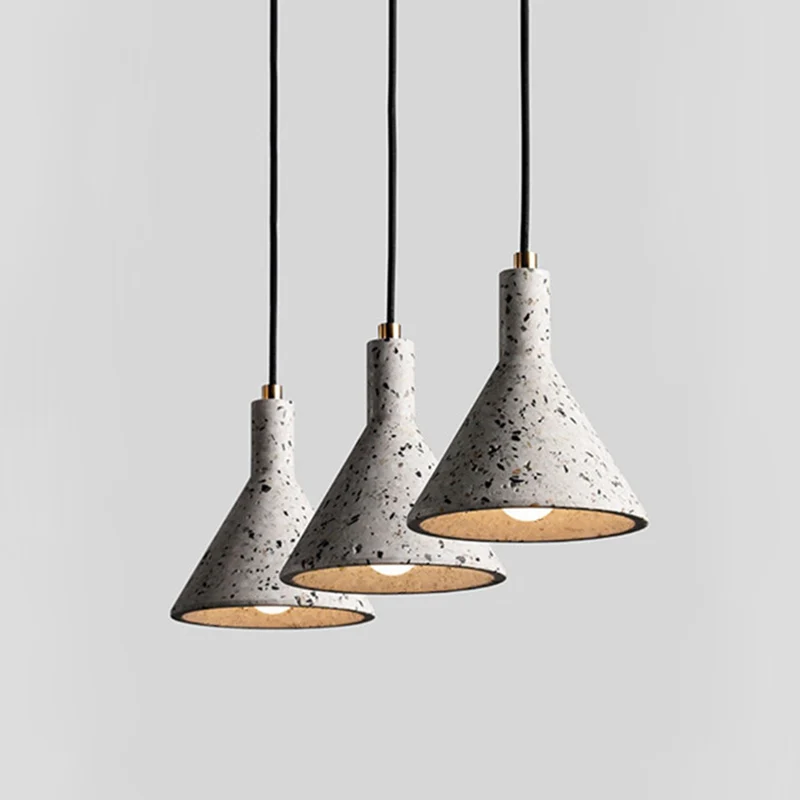 Trechter hanglamp Eenvoud Terrazzo Eetkamer hanglamp met één lamp